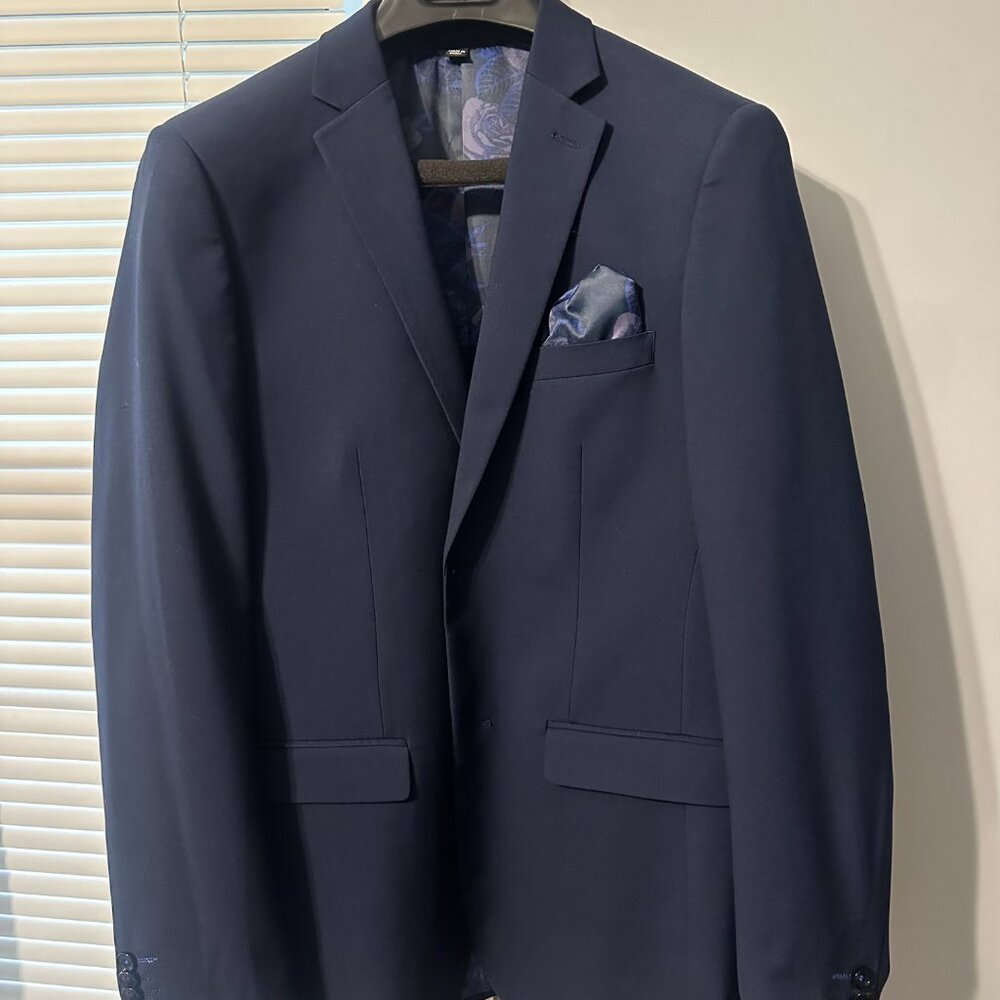 Men’s Navy Suit + White Shirt - Picture 3 of 11